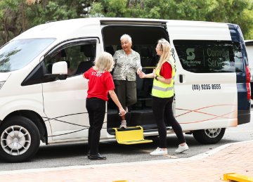 Senior Australians on a bus